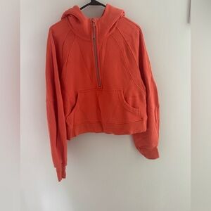 Lululemon Scuba Orange Half-Zip Hoodie
